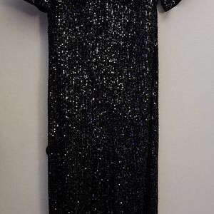 Black Sequin Dress